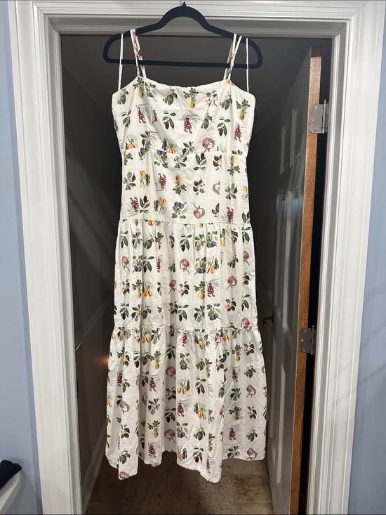 Petal & Pup Dresses & Skirts - Petal & pup- White Floral Tiered Midi Dress